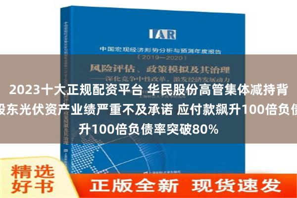 2023十大正规配资平台 华民股份高管集体减持背后：收购大股东光伏资产业绩严重不及承诺 应付款飙升100倍负债率突破80%