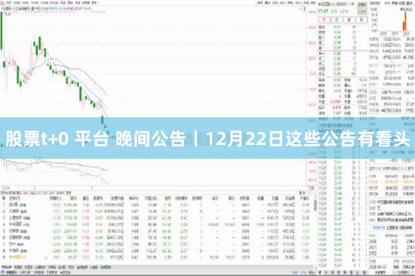 股票t+0 平台 晚间公告丨12月22日这些公告有看头